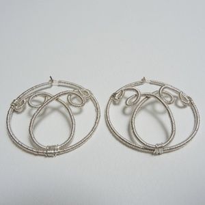 Sterling silver hoop earrings